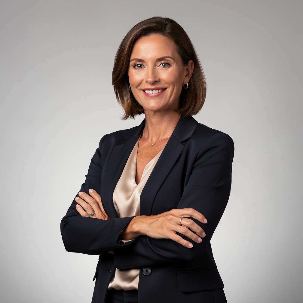 Belgian executive producer smiling in a studio setting